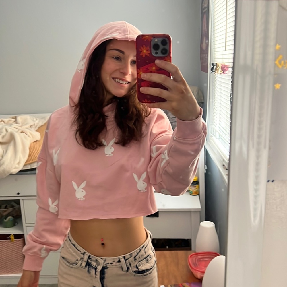Playboy cropped hoodie